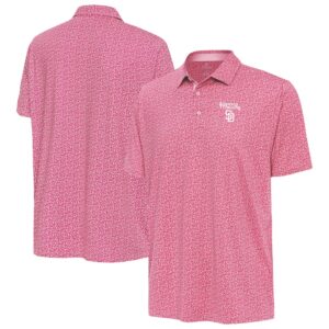 Men's Antigua Pink San Diego Padres Cactus Spring Training Blooming Polo