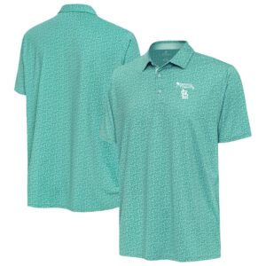 Men's Antigua Mint St. Louis Cardinals Palm Tree Spring Training Blooming Polo