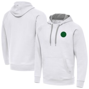 Men's Antigua White Denver Nuggets St. Patrick's Day Victory Raglan Pullover Hoodie