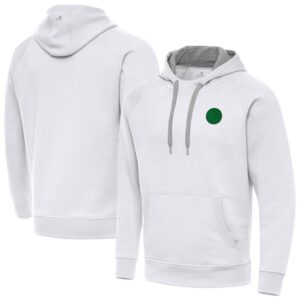 Men's Antigua White Golden State Warriors St. Patrick's Day Victory Raglan Pullover Hoodie