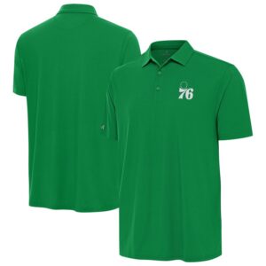 Men's Antigua Kelly Green Philadelphia 76ers St. Patrick's Day Era Polo