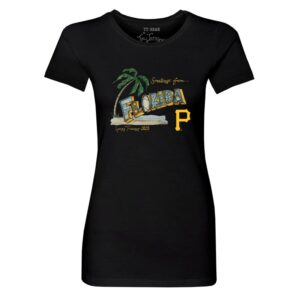 Women's Tiny Turnip  Pittsburgh Pirates Black Spring Training 2025 T-Shirt