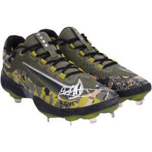 Jack Flaherty St. Louis Cardinals Autographed Game-Used Green Camo Nike Cleats from the 2023 MLB Season