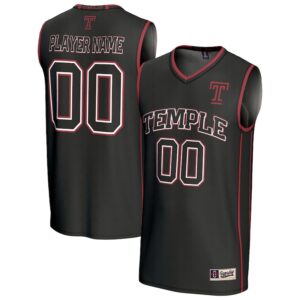 Men's GameDay Greats  Black Temple Owls NIL Pick-A-Player Lightweight Men's Basketball Fashion Jersey