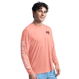 Men's G-III Sports by Carl Banks  Coral Tampa Bay Buccaneers Margaritaville Rock Harbor Long Sleeve Rashguard Top