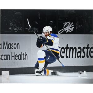 Jordan Kyrou St. Louis Blues Autographed 8" x 10" White Jersey Celebration Photograph