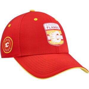 Men's Fanatics  Red Calgary Flames Authentic Pro Draft Stretch-Fit Hat