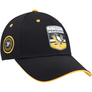 Men's Fanatics  Black Pittsburgh Penguins Authentic Pro Draft Stretch-Fit Hat