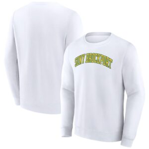 Men's Fanatics White SUNY Brockport Golden Eagles Short Name Pullover Sweatshirt