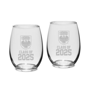 UChicago Maroons Class of 2025 21oz. Stemless Wine Glass Two-Piece Set