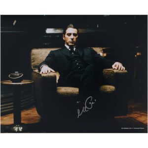 Al Pacino The Godfather Autographed 16" x 20" Sitting In Chair Photograph