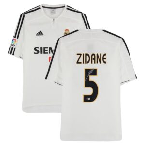 Zinedine Zidane Real Madrid Autographed 2003-04 White adidas Authentic Jersey
