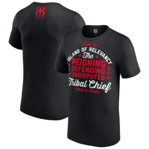 Men's Black Roman Reigns The Undisputed Tribal Chief T-Shirt