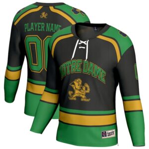 Unisex GameDay Greats  Black Notre Dame Fighting Irish Lightweight Hockey NIL Pick-a-Player Fashion Jersey