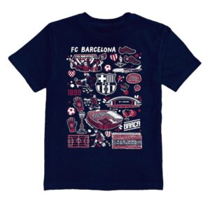 Youth Vive La Fete  Navy Barcelona Impressions Artwork T-Shirt
