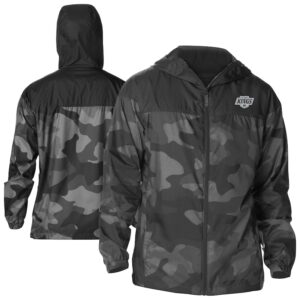 Men's Columbia Black Los Angeles Kings Camo Flash Challenger Omni-Shade Full-Zip Hoodie Windbreaker Jacket