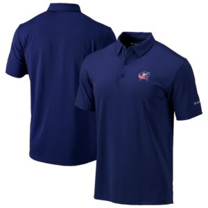Men's Columbia  Navy Columbus Blue Jackets Drive Omni-Wick Polo