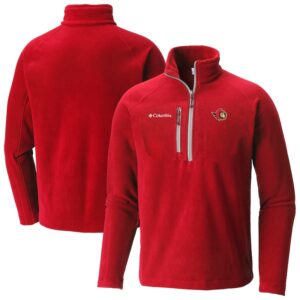 Men's Columbia  Red Ottawa Senators Fast Trek III Raglan Half-Zip Fleece Jacket