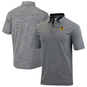 Men's Columbia  Black Chicago Blackhawks Golden Hills Omni-Wick Polo