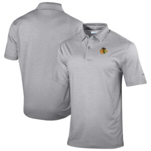 Men's Columbia  Gray Chicago Blackhawks Golden Hills Omni-Wick Polo