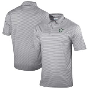 Men's Columbia  Gray Dallas Stars Golden Hills Omni-Wick Polo