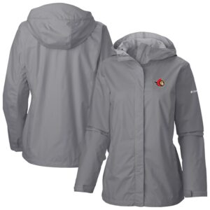 Women's Columbia  Gray Ottawa Senators Arcadia Omni-Tech Full-Zip Hooded Rain Jacket