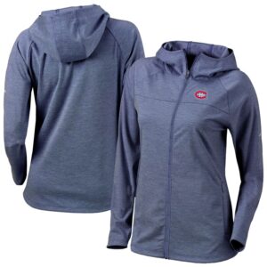 Women's Columbia  Navy Montreal Canadiens Half Shot Omni-Wick Raglan Full-Zip Hoodie