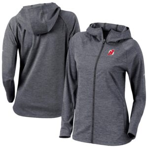 Women's Columbia  Black New Jersey Devils Half Shot Omni-Wick Raglan Full-Zip Hoodie