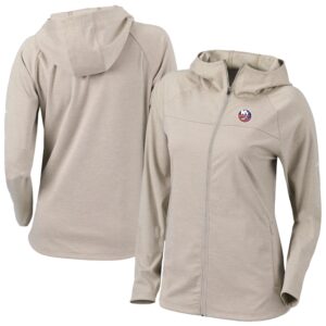 Women's Columbia  Tan New York Islanders Half Shot Omni-Wick Raglan Full-Zip Hoodie