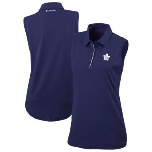 Women's Columbia  Navy Toronto Maple Leafs Tend the Ball Omni-Wick Tank Top