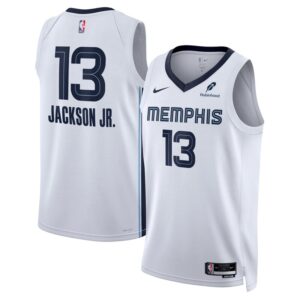 Unisex Nike Jaren Jackson Jr. White Memphis Grizzlies Swingman Badge Player Jersey - Association Edition