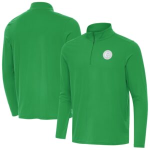 Men's Antigua  Kelly Green Chicago Cubs St. Patrick's Day Intent Quarter-Zip Top