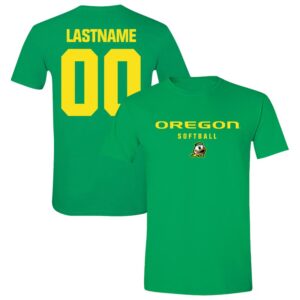 Unisex  Green Oregon Ducks NIL Pick-A-Player Softball Shirsey T-Shirt