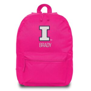 Chad & Jake  Pink Illinois Fighting Illini Personalized Backpack