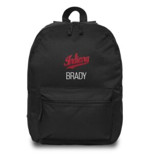 Chad & Jake  Black Indiana Hoosiers Personalized Backpack