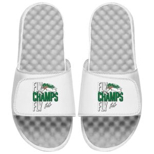 Unisex ISlide Saquon Barkley White NFLPA Super Bowl LIX Champions Fly Champs Fly Slide Sandals