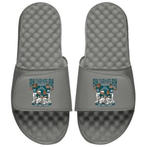 Unisex ISlide Gray NFLPA Super Bowl LIX Champions Fly Champs Fly Slide Sandals