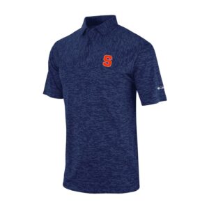 Men's Columbia Navy Syracuse Orange Omni-Wick Heading Out Polo