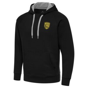 Men's Antigua  Black New Mexico United Victory Raglan Pullover Hoodie