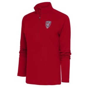 Women's Antigua  Red Indy Eleven Tribute Half-Zip Pullover