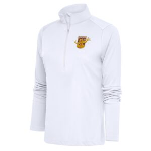 Women's Antigua  White Detroit City FC Tribute Half-Zip Pullover