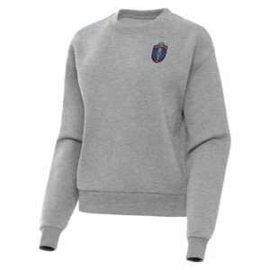 Women's Antigua  Heather Gray Memphis 901 FC Victory Fleece Pullover Sweatshirt