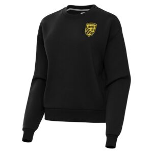 Women's Antigua  Black New Mexico United Victory Fleece Pullover Sweatshirt