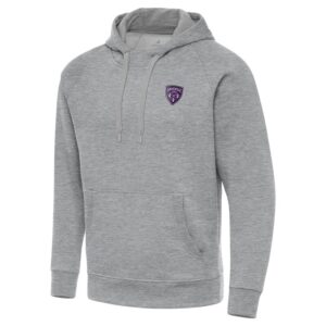 Men's Antigua Heather Gray Louisville City FC  Big & Tall Victory Pullover Hoodie