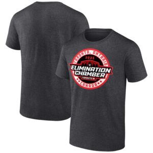 Men's Charcoal Elimination Chamber 2025 Logo T-Shirt