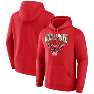 Men's Red Canada 2025 4 Nations Face-Off Champions Pullover Hoodie