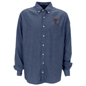 Men's Blue DePaul Blue Demons Hudson Denim Long Sleeve Button-Down Shirt