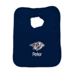 Infant Navy Nashville Predators Personalized Bib