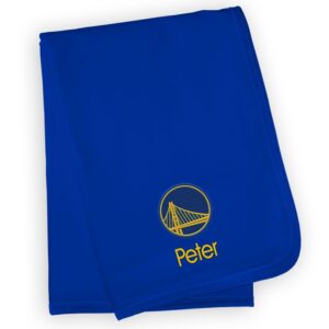 Infant Royal Golden State Warriors Personalized Blanket