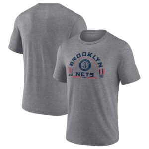 Men's Gray Brooklyn Nets Team Freedom Tri-Blend T-Shirt
